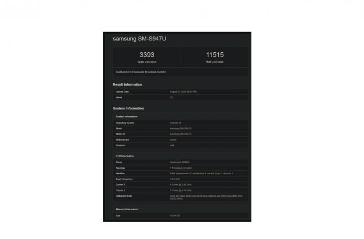 Geekbench Snapdragon 8 Elite 2. [Geekbench]