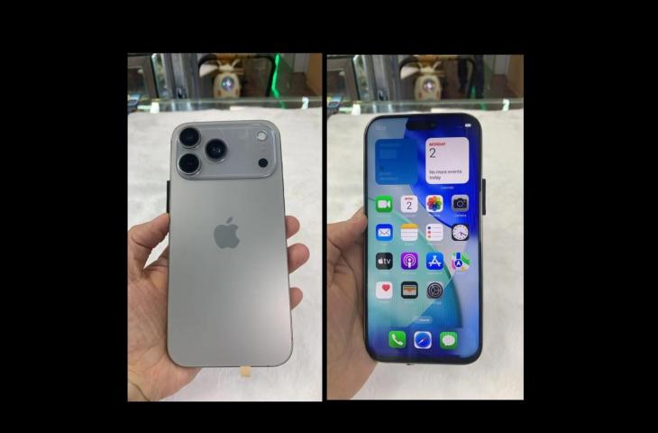 Tampilan iPhone 17 Pro palsu. [X/@SonnyDickson]