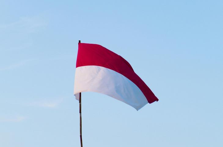 Ilustrasi bendera Indonesia. [Unsplash/James Tiono]