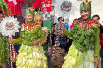 Kreatif, Gaun dari Sawi dan Selada Juara Lomba Busana HUT RI ke-80