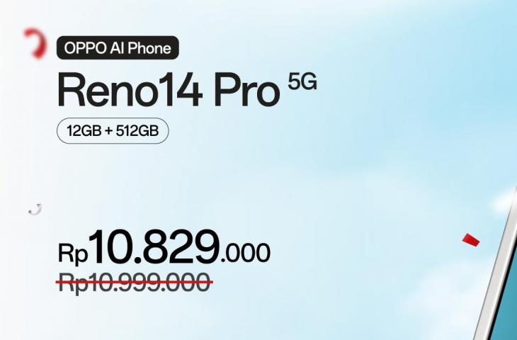 Oppo Reno 14 Pro 5G turun harga. [Oppo]