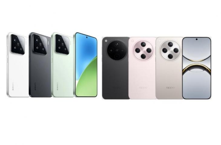 Xiaomi 15 dan Oppo Find X8. [Xiaomi & Oppo]