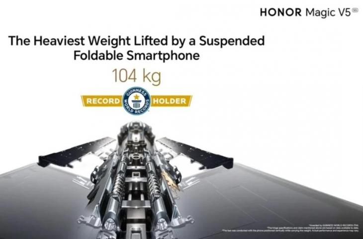 Honor Magic V5 berhasil pecahkan rekor dunia. [Guinness World Records]
