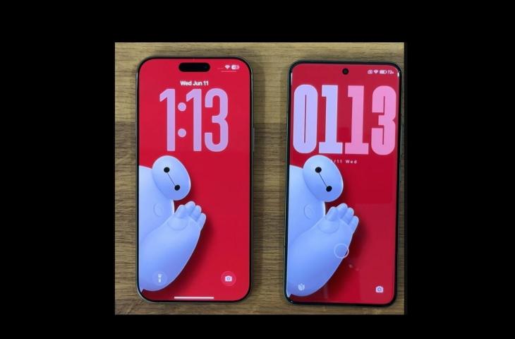 Kustomisasi lock screen antara iPhone dan Xiaomi. [Xiaomitime]