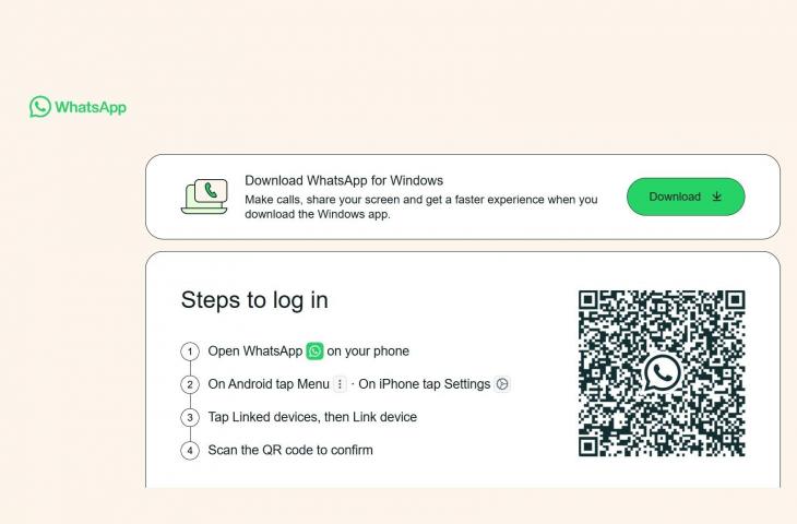 Tampilan WhatsApp Web. [WhatsApp]