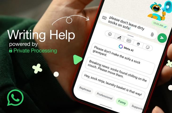 Fitur AI Writing WhatsApp. [WhatsApp]