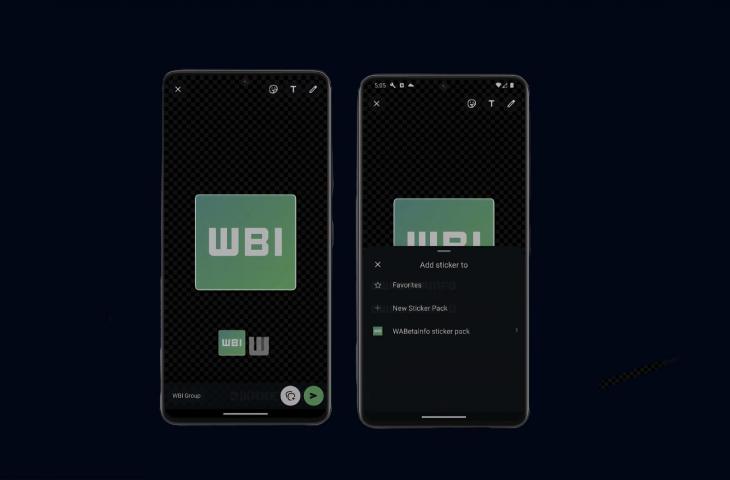 Fitur baru WhatsApp untuk menyimpan stiker. [WABetaInfo]
