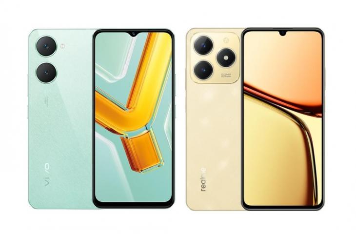 Realme C61 dan Vivo Y03T. [Realme & Vivo]