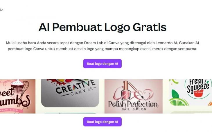 Canva AI Pembuat Logo. [tangkapan layar]