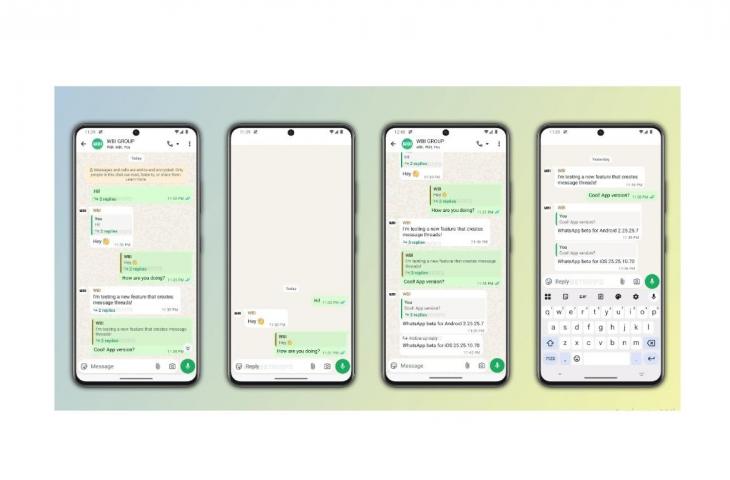 Bocoran balasan chat ke dalam utas di WhatsApp. [WABetaInfo]