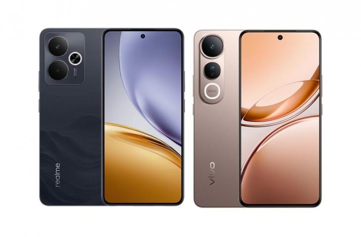 Vivo V50 Lite dan Realme 14T. [Vivo & Realme]