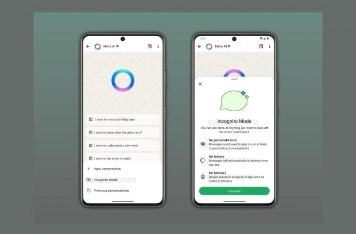 Bocoran WhatsApp mode incognito. [WA Beta Info]