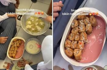 Gegara Tak Dimakan, Murid SMA Kompak Masak Ulang Tahu MBG di Kelas