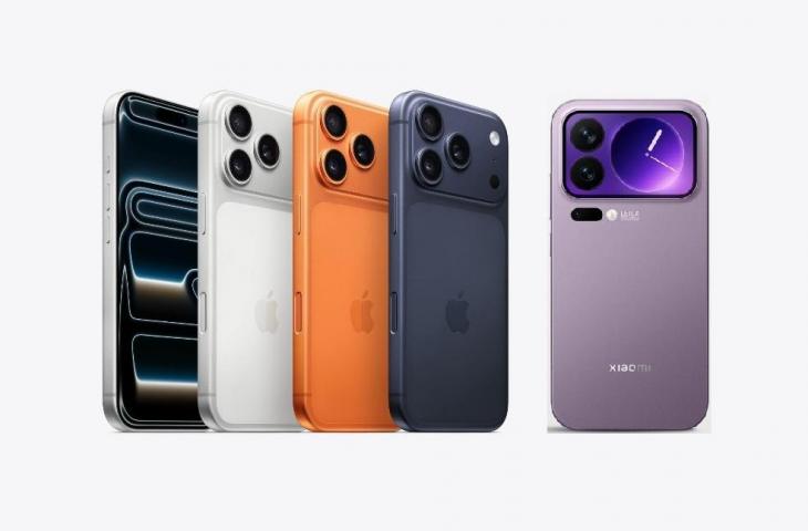 Xiaomi 17 Pro Max dan iPhone 17 Pro Max. [Xiaomi dan Apple]