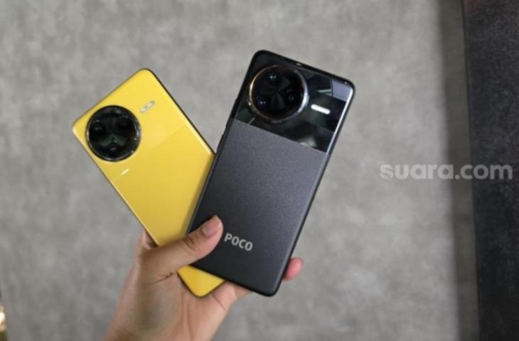 Poco F7 Ultra yang resmi meluncur ke Indonesia pada Selasa (15/4/2025). [Suara.com/Dicky Prastya]
