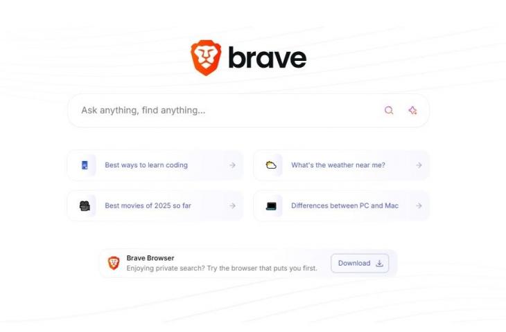 Brave Search. [tangkapan layar]