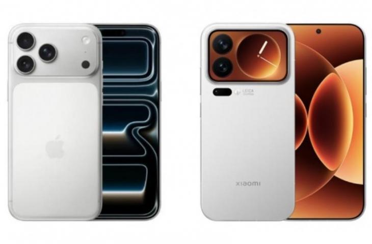 kolase iPhone 17 Pro Max vs Xiaomi 17 Pro Max. [Dok apple dan Xiaomi]