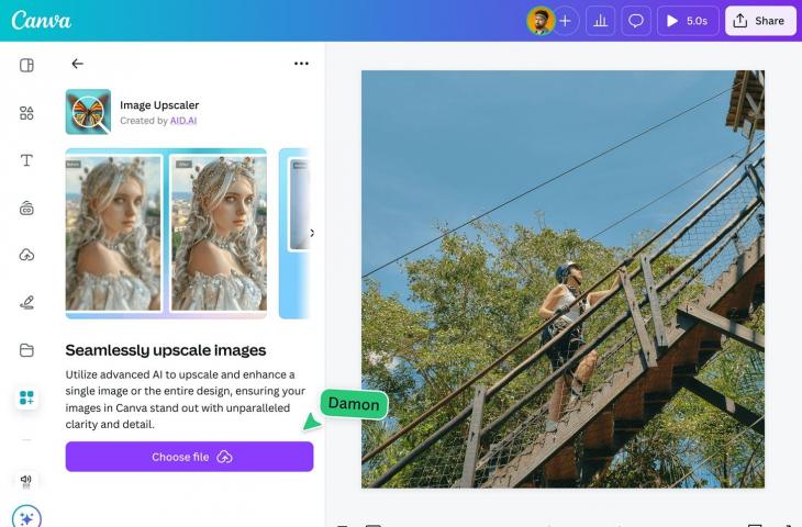 Image Upscaler Canva. [Canva]