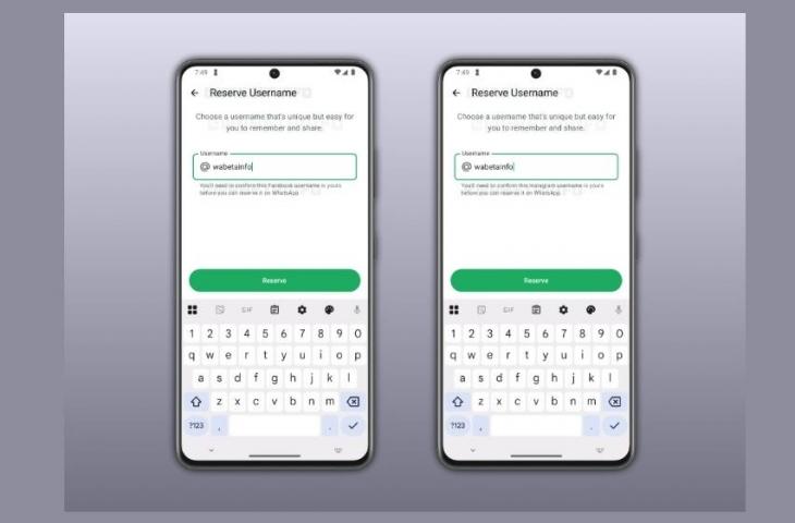Reservasi nama pengguna. [WA Beta Info]